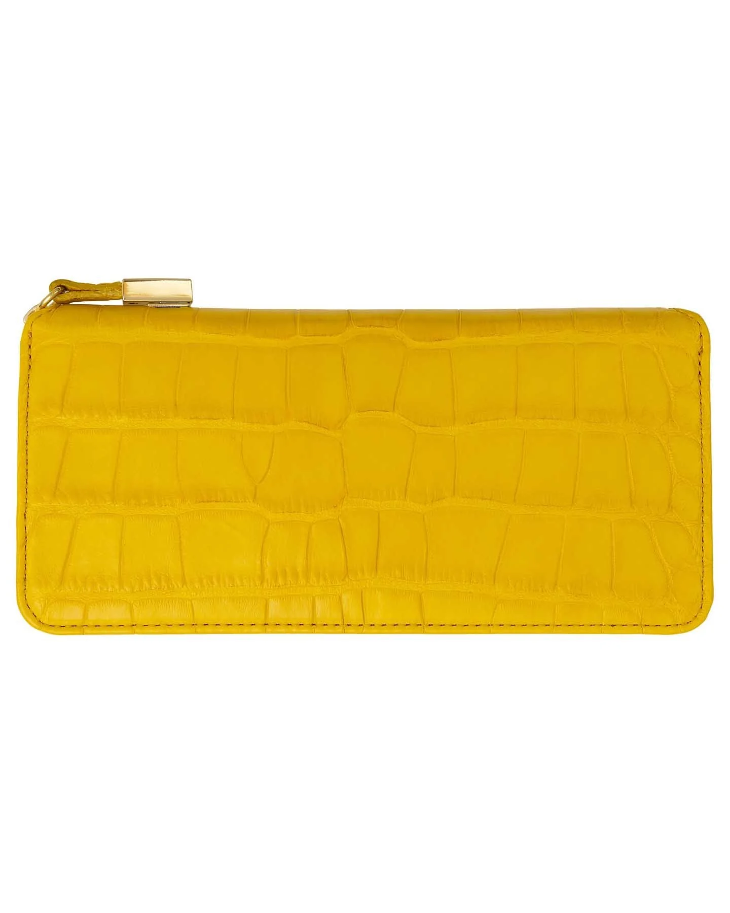 Zipper Wallet in Matte Alligator — Abas